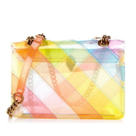 NWT Kurt Geiger London Large Kensington Vinyl Rainbow Shoulder Bag & Wallet - Picture 4 of 6